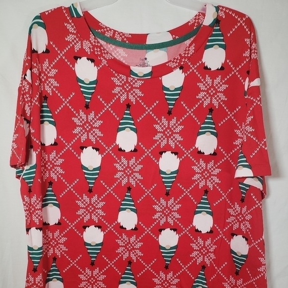 NWT Secret Treasure Christmas Holiday Nome Gown w/Pockets Sz S/M - Picture 2 of 10